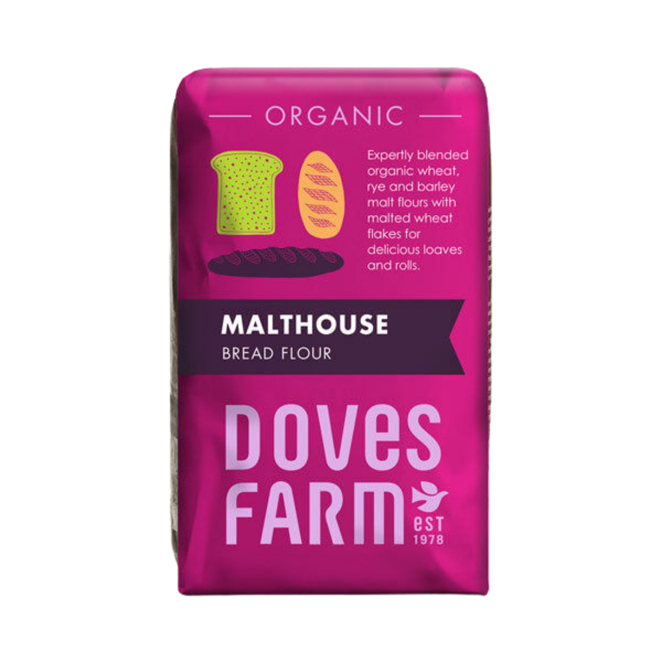 Doves Farm Malthouse Flour - Organic | 1kg x 5